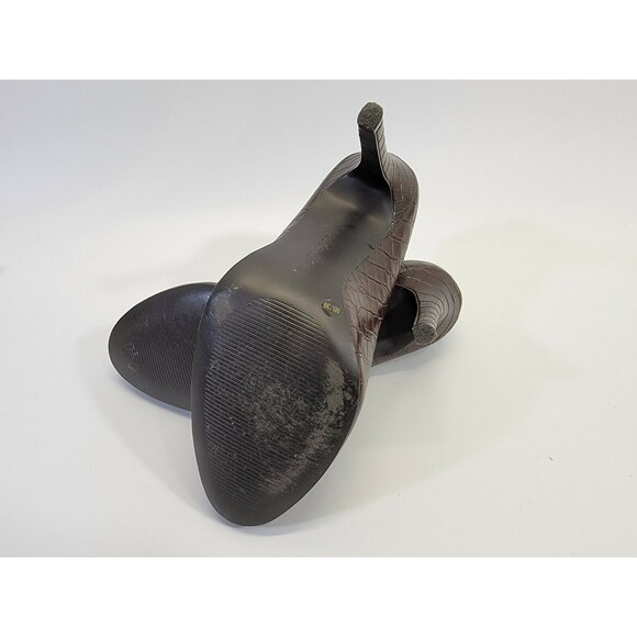 HHP Women's Size 9 BCBGirls "Ruby" Brown Lizard Embossed Leather Pump High Heels - Picture 10 of 10